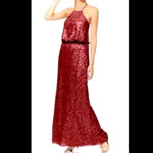 Size 4 Azazie Dress - Sequin - Cabernet